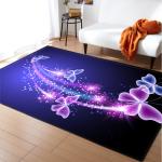 Butterfly Living Room Floor Carpets Large Dining Room Rugs Machine Washable