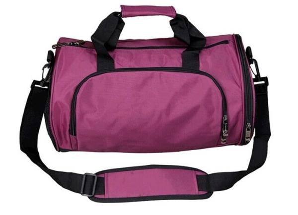 Buy cheap Casual Waterproof Nylon Duffel Bags , Pink Women'S Duffel Bag Two Side Pockets from wholesalers