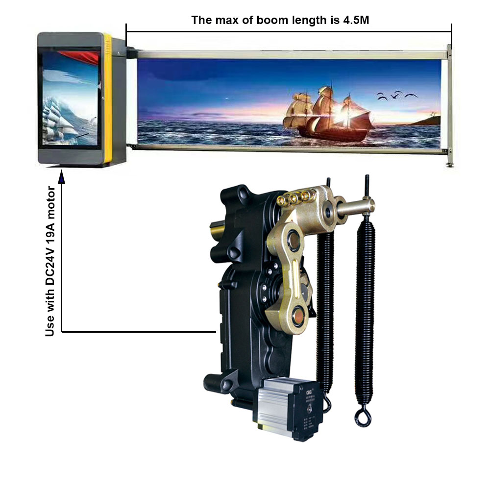 ZYGG Commercial Advertising Flap Barrier Gate Waterproof With 24V DC Motor