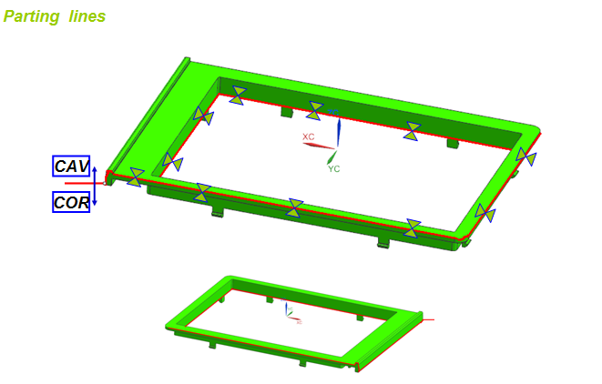 Black Plastic Cover Mould Display Rahmen Frame A B Plate P20 Core Cold Sprue