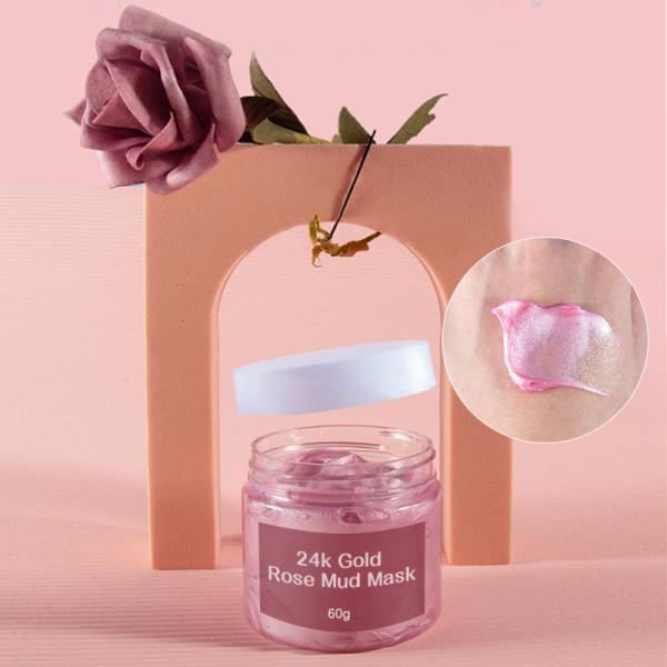 Buy cheap Reduce Wrinkles Facial Clay Mask 24K Gold Rose Mud Cream from wholesalers