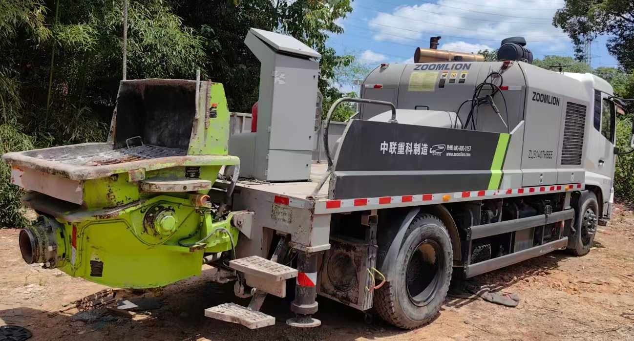 ZOOMLION Hydraulic Diesel Stationary Trailer Mounted Concrete Line Pump For Sale