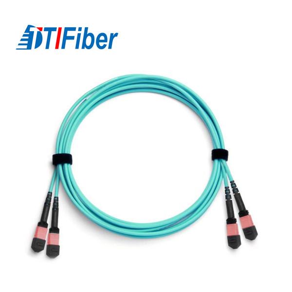 Indoor MPO Trunk Fiber Optic Patch Cord Cable With Female To MPO Female