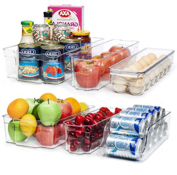 Buy cheap BPA Free Clear Plastic Fridge Storage Boxes Bins 6pcs from wholesalers