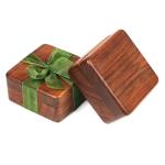 luxury Wooden box with lid ring jewelry box Wedding diamond ring gift box