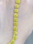 6.213ct Yellow Diamond Tennis Bracelet Cushion Shape Cultivated Diamonds