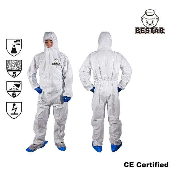 Buy cheap CE Certified Waterproof Microporous film Type 5/6 Disposable Protective Coverall for Painting from wholesalers