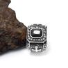 Buy cheap Vintage Inlay Mens Gothic Stainless Steel Band Ring with Black Cubic Zircon（SA566BLACK） from wholesalers