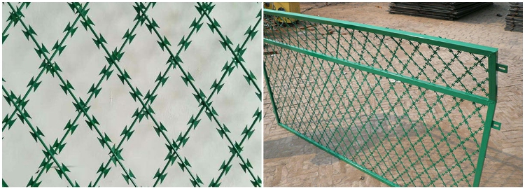 CBT 65 Razor Blade Wire Fence Hot Dipped Galvanized 0.5mm Thickness