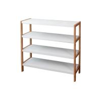 Buy cheap 4 Layer 15KG Height 75cm Bamboo Wood Shoe Shelf product