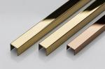 Decorative Brushed Stainless Steel Tile Trim U Shape Square Wall Panel Gold