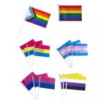 Custom Logo Small Hand Flags LGBT Flag Portable 14x21cm/20x30cm/30x45cm