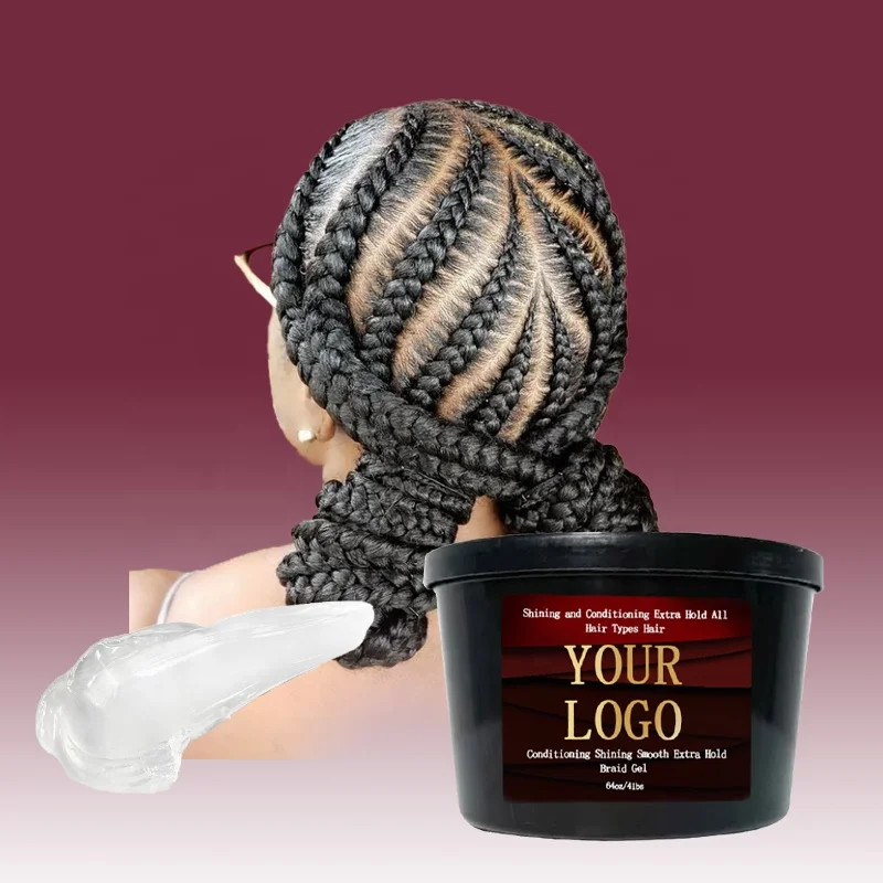 make your own 64oz fast drying 24 hour hair edge control strong hold custom styling wax no white braid gel