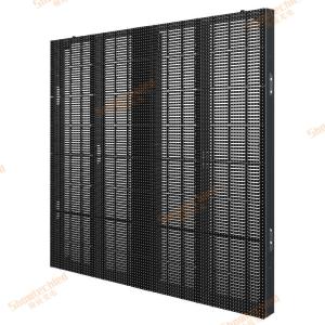 China 6000nits Mesh LED Display Transparent Screen For Outdoor Advertising on sale