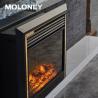 Buy cheap Glass Fake Charcoal Wood Mantel Fireplace Electric Freestanding Beveled 28" from wholesalers