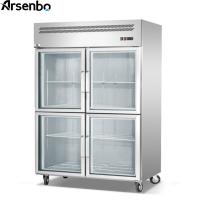 Buy cheap SUS304 Odorless Kitchen Fridge Freezer Antiwear With Glass Door product