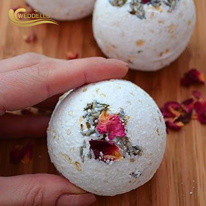 Single Color Dried Flower Bath Bomb Moisturizing Skincare Dryness Reliever