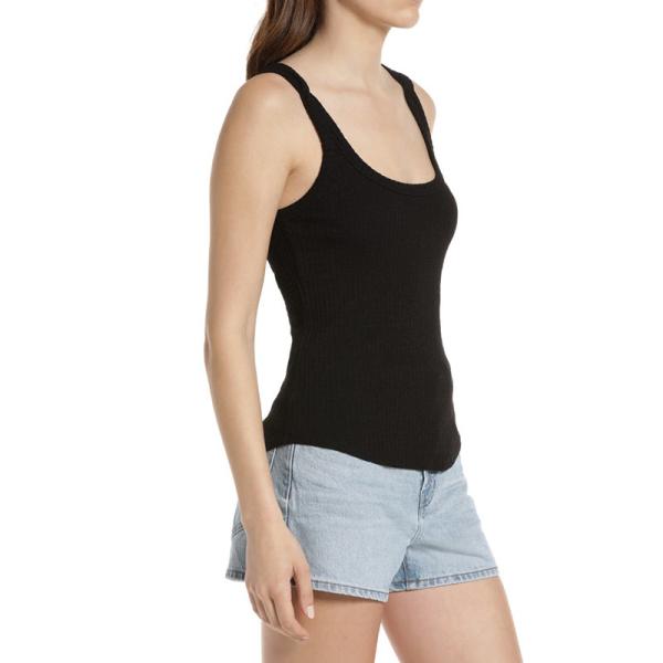 Buy cheap Customized High Quality Cotton Black Gym Sleeveless Women Tank Top Sportswear from wholesalers
