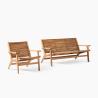 Buy cheap Easy Assembly Outdoor Wooden Furniture Sofa Chair With UV Resistant PE Rattan from wholesalers