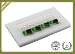 Slanting ABS Fiber Optic Faceplate FC / LC Interface 4 Port For FTTH System