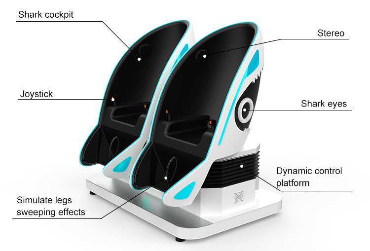 Shopping Mall 9D Egg Chair Roller Coaster Simulator Virtual Reality Gaming Machine Dynamic Seats
