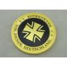 Buy cheap Soft Enamel Police Coin Brass Die Stamped Gold With Diamond Edge from wholesalers