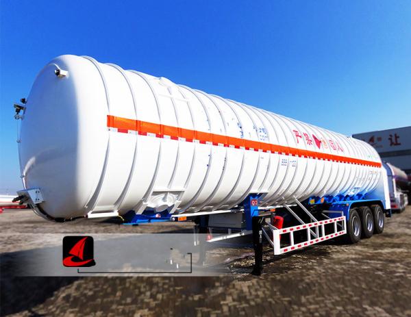 Buy cheap Professional Tractor Trailer Truck 52.6CBM LNG Tank Trailer With 3 Axles from wholesalers