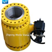 Buy cheap DN200 Soft Seated Ball Valve Gear Operated Trunnion Mounted product