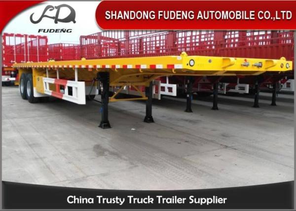 Buy cheap 2 / 3 Axles 40 Feet Lowboy Semi Trailer With 12 Units Lock Flatbed Trailer from wholesalers