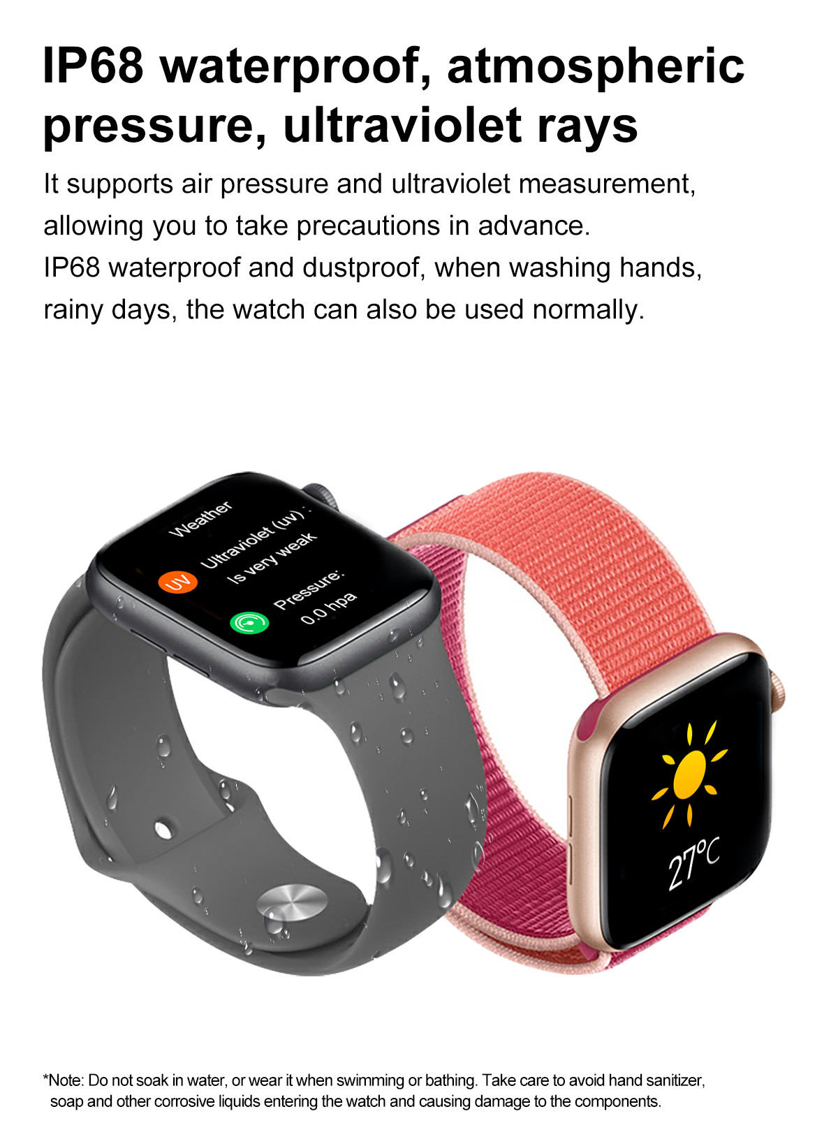 DT100 SMART WATCH 6 SERIES CALL IP68 WATERPROOF WOMEN MEN SMARTWATCH ECG HEART RATE BLOOD PRESSURE