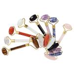 Custom Pink Rose Quartz Facial Roller Jade Face Massager