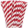 Buy cheap 6.35mm Popsticks Red Striped Drinking Christmas Paper Straws from wholesalers