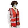 Buy cheap Unisex Red High Visibility Reflective Safety Vests With ID Pocket from wholesalers