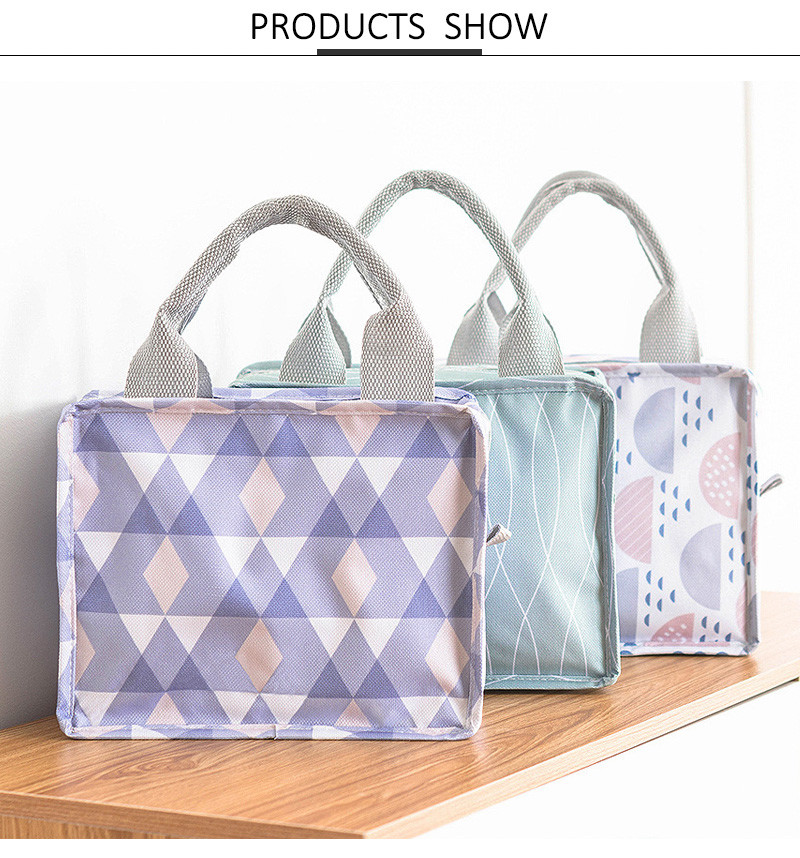 PEVA Lining 600D Polyester Insulated School Lunch Bag