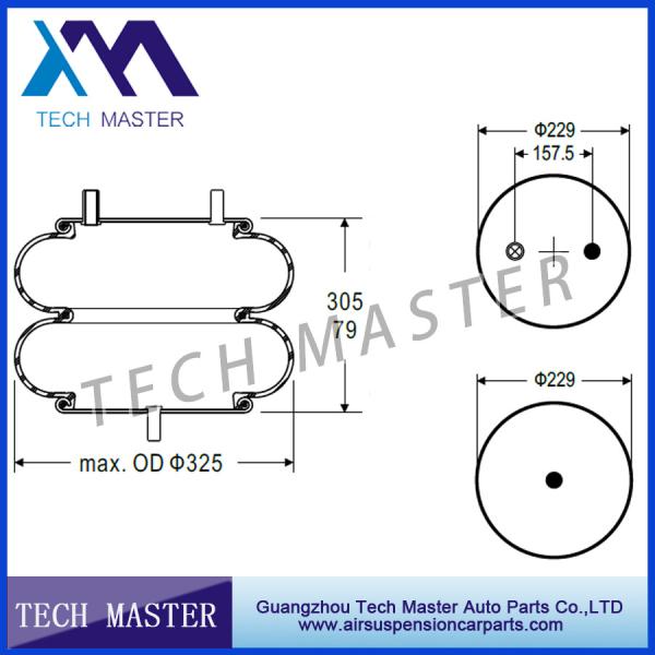 Buy cheap Double Convoluted Industrial air spring OEM W01-358-7344 for truck Firestone air bellows spring from wholesalers