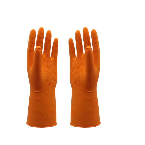 Buy cheap Anti Oil Waterproof Flock Lined Rubber Gloves For Washing Dishes European Standards from wholesalers