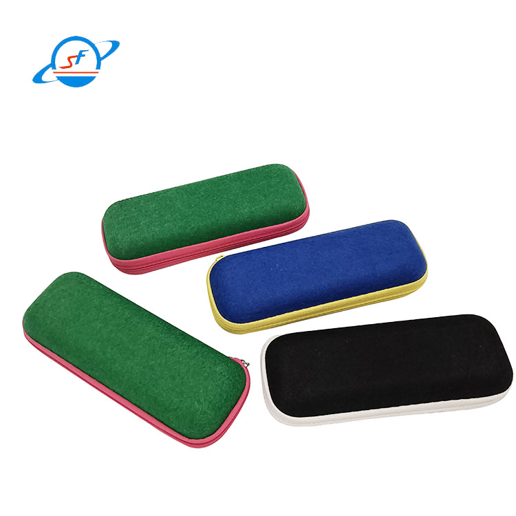 Exquisite Luxury Felt Eyeglass Case 166*61*45Mm Sunglasses Hard Case