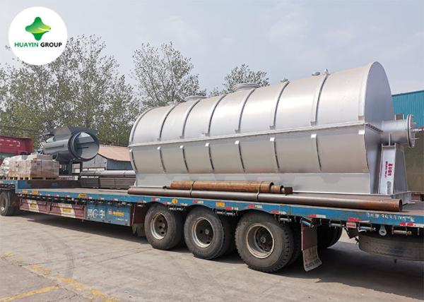 Buy cheap EU Standard Oil Sludge Pyrolysis Plant Huayin Waste Plastic Recycling Plant Batch type from wholesalers