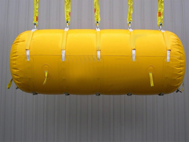 RF Welded Seams Cylindrical Underwater Air Lift Bag For Marine Salvage