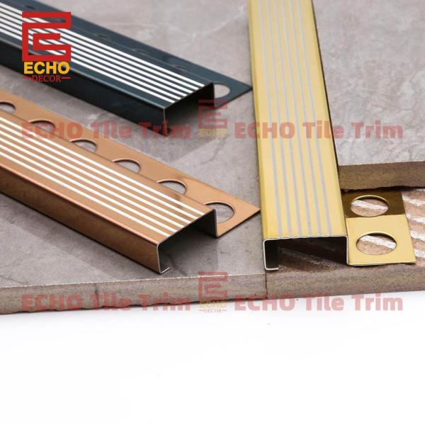 Buy cheap Metal Flooring Stair Nosing Trim Square Tile Step Nose Molding from wholesalers