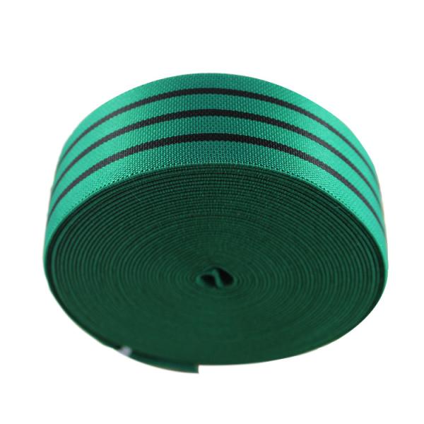 Buy cheap 40mm Upholstery Elastic Band Green Elastic Webbing For Outdoor Furniture from wholesalers
