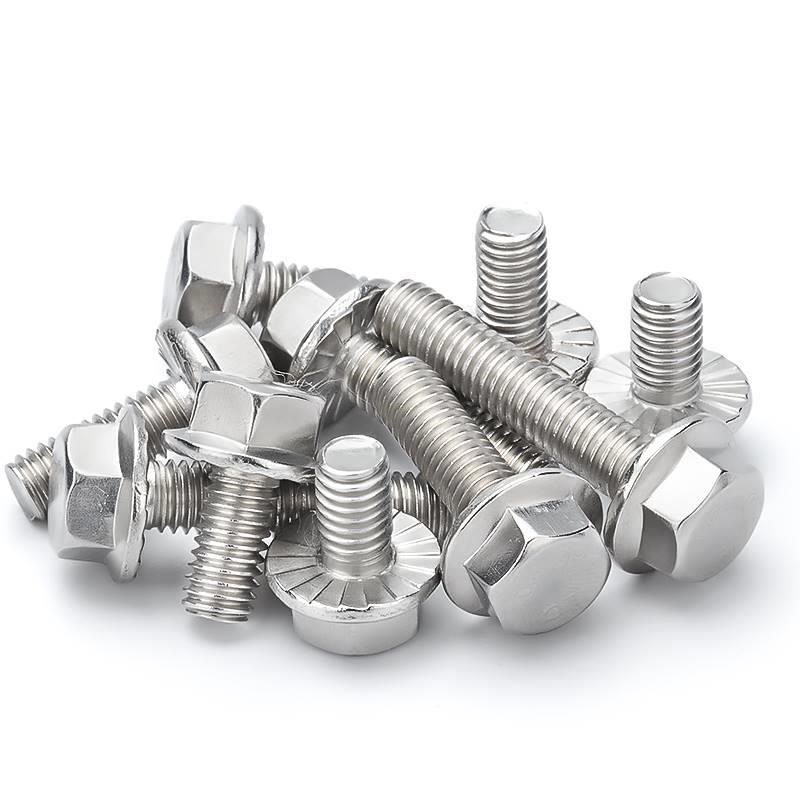 Stainless Steel A2 70 A4 80 Hex Flange Bolt DIN6921 Direct Supply for and Plain Finish