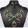 Buy cheap Exaggerated retro ancient gold-plated resin necklace jewelry sets from wholesalers