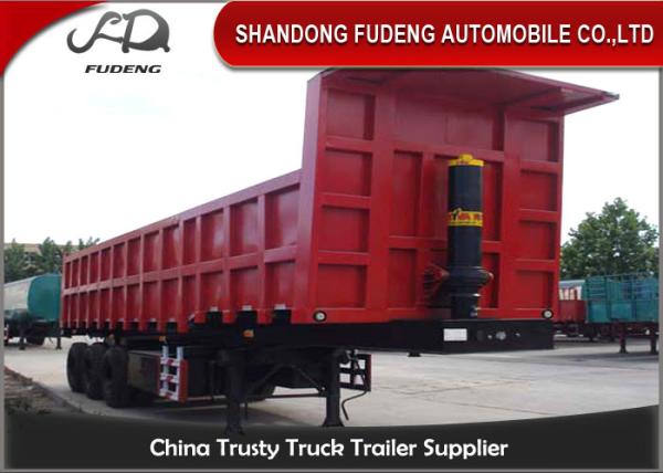Buy cheap Hyva Hydraulic Cylinder Dump Semi Trailer 40T-100T Payload Steel Q345B Frame from wholesalers