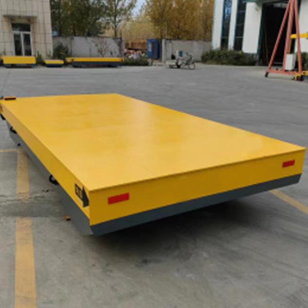 Buy cheap Electric Flatbed Yellow Automatic Transfer Trolley / AGV Cart Transfer from wholesalers