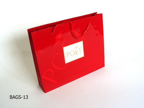 Buy cheap Custom Recycling Red Paper Shopping Bags Personalized With Handles from wholesalers