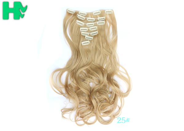 Buy cheap Blonde 16 Inches Synthetic Clip In Hair Extensions High Temperature Fiber from wholesalers