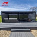 All Stainless Steel Post Of Motorized Waterproof Outdoor Garden Pergola With