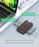 10W Wooden Wireless Charger With 10000mAh Battery Capacity