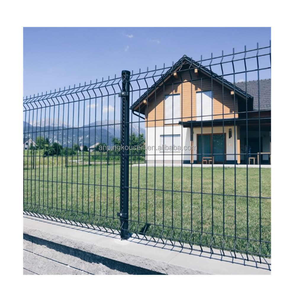 830mm-2530mm Pressure Treated 3d Curved Welded Wire Mesh Panel Fence Net for Security